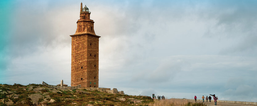 Torre de Hércules en A Coruña, Galicia (España)