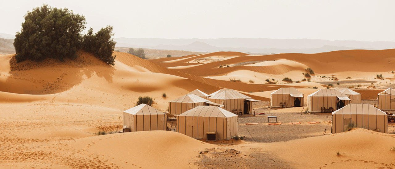 Glamping en el desierto del Sahara en Marruecos