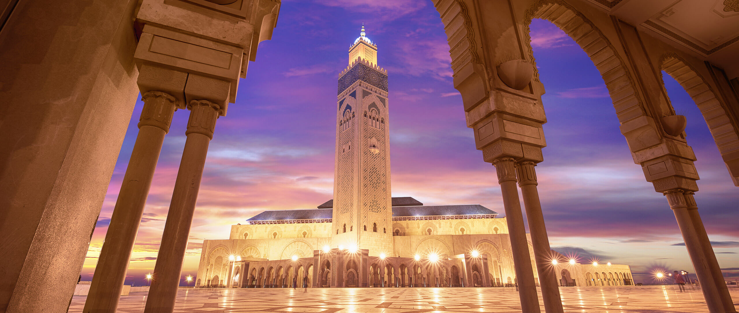 Mezquita de Hassan II en Casablanca en Marruecos