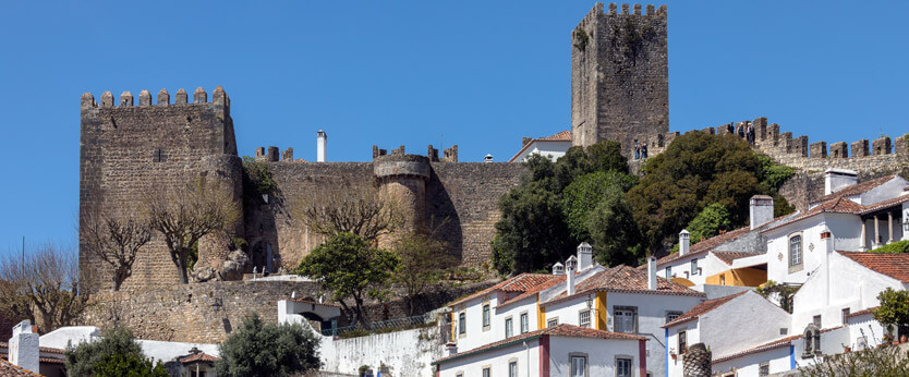 Ciudad amurallada de Óbidos, en la región central de Portugal