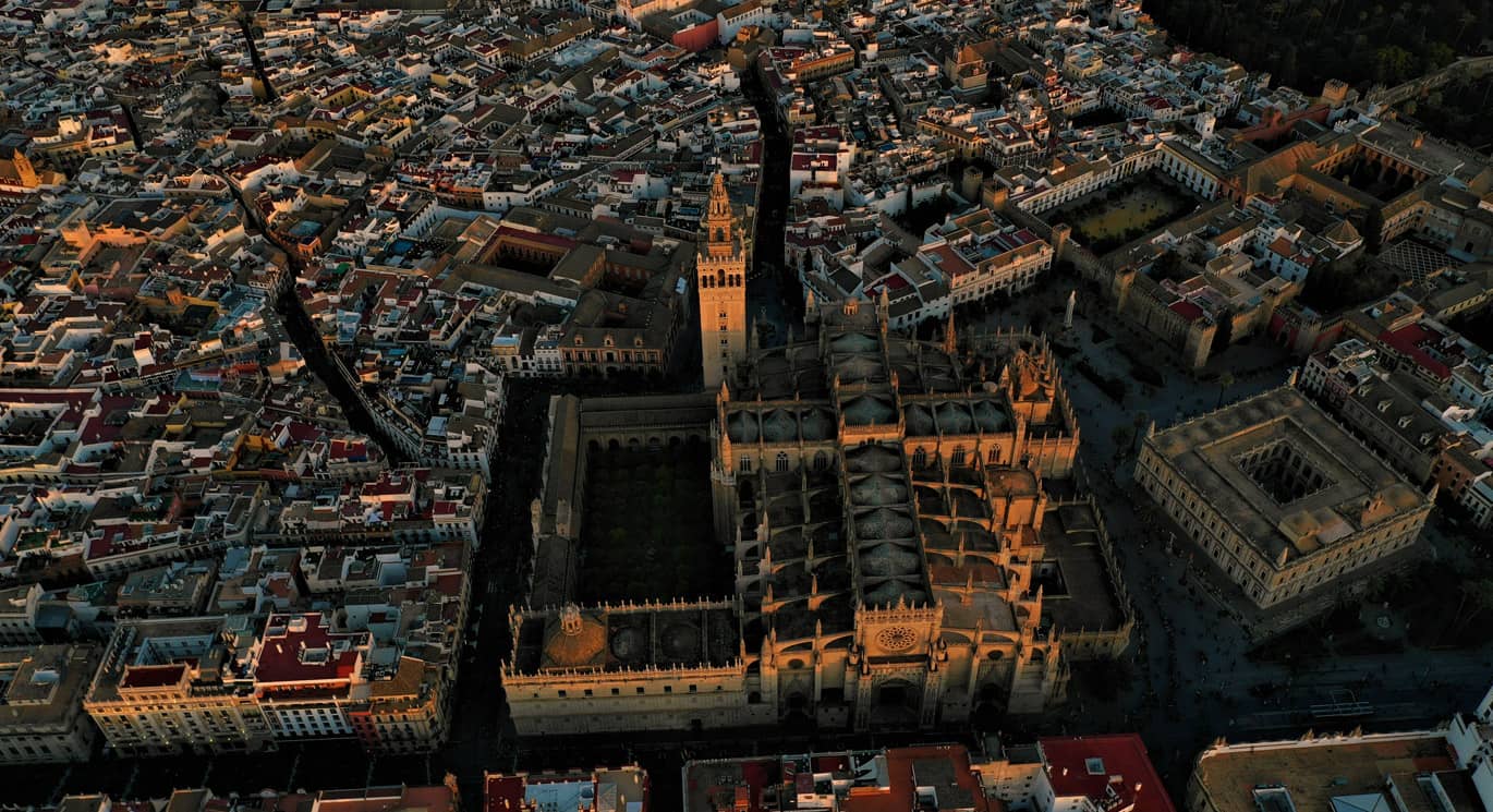Vista aérea de la Catedral de Sevilla