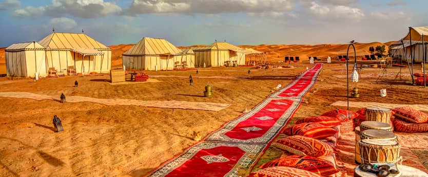 Campamento de lujo en el desierto