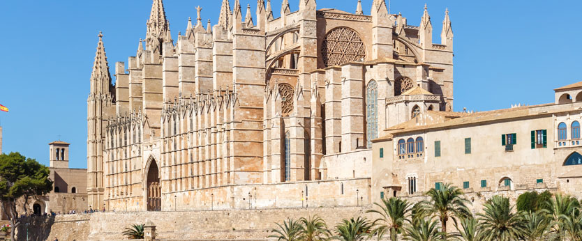 Catedral de Mallorca en las Islas Baleares (España)