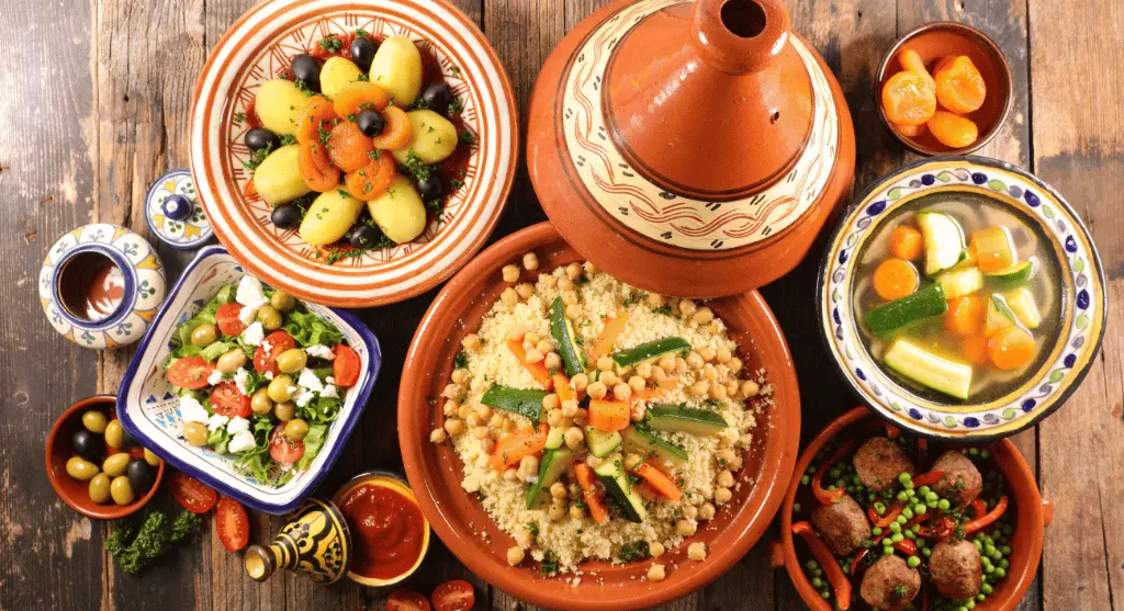 Ejemplos de platos de la gastronomía marroquí